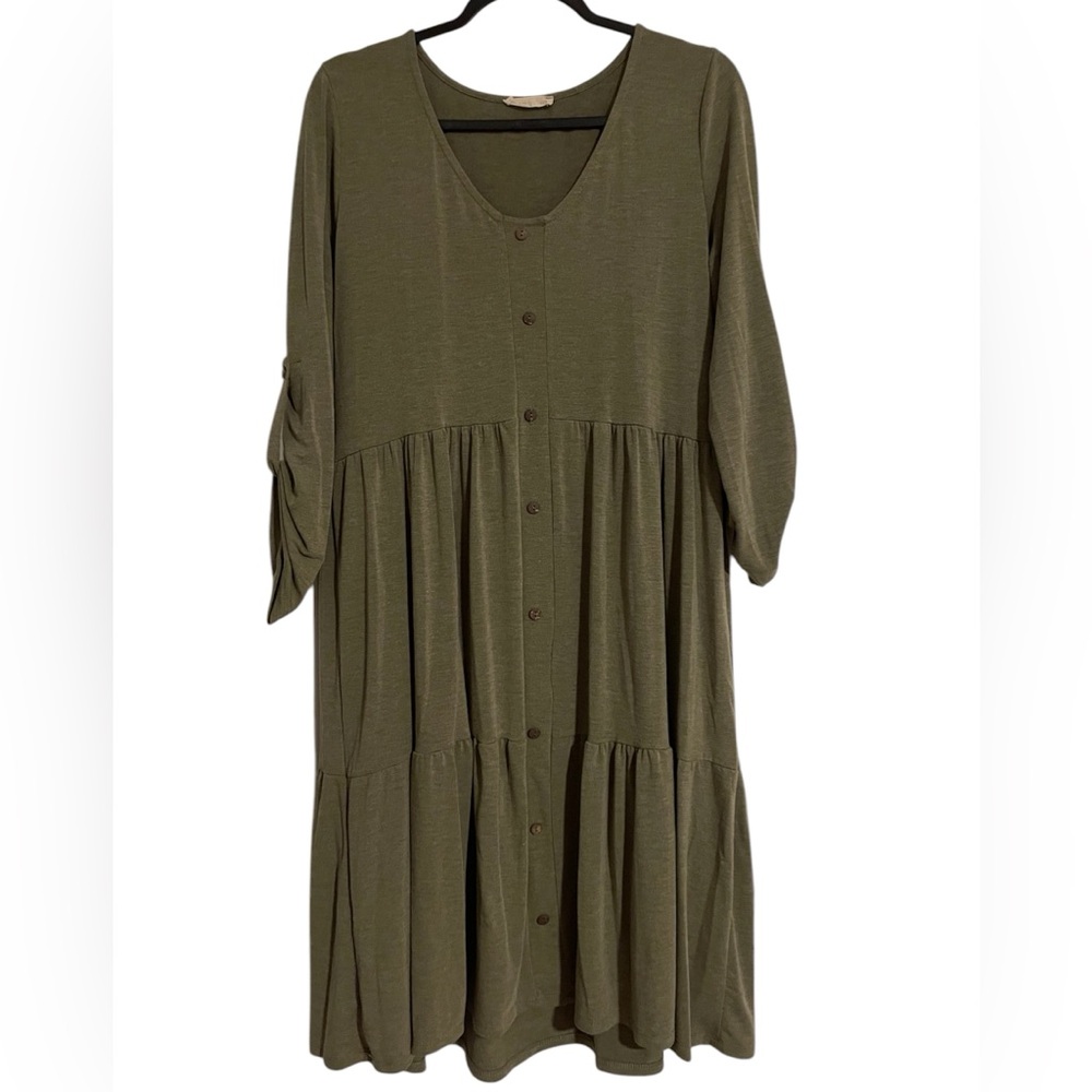 💜 Reb in J 220 olive green dress